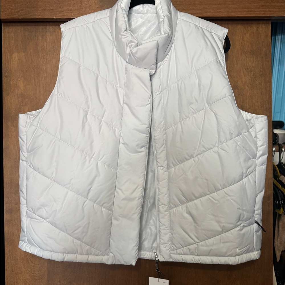 Nike White Puffer Vest